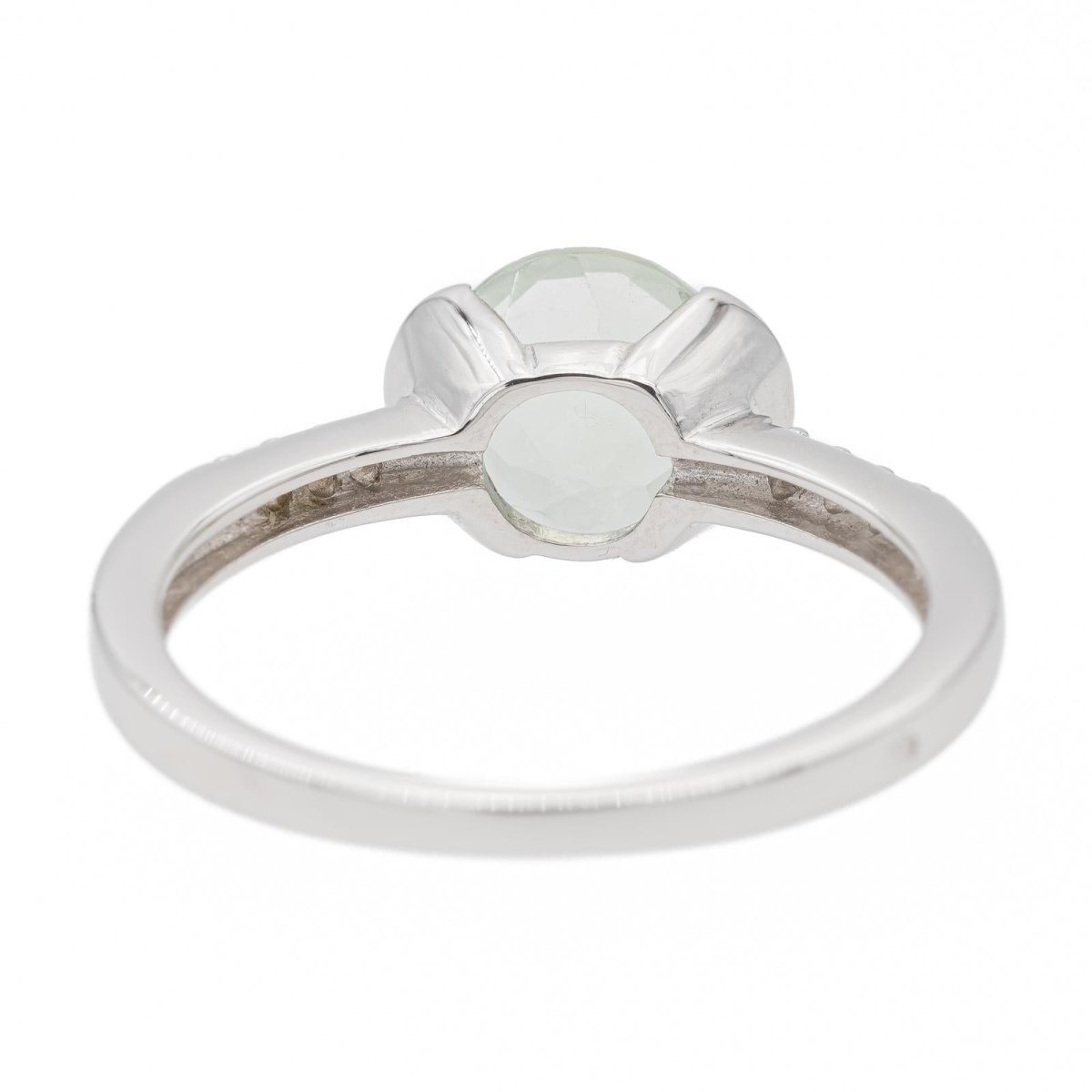 Bague Or blanc Prasiolite - Castafiore