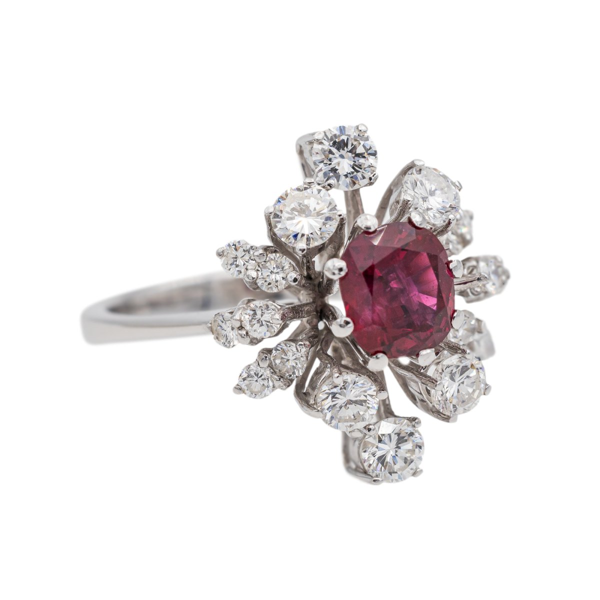 Bague Or blanc Rubis - Castafiore