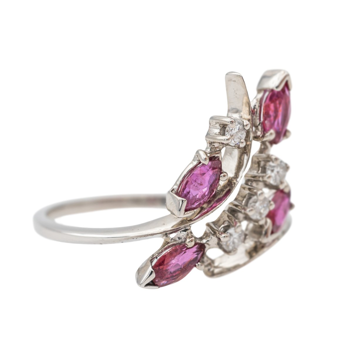 Bague Or blanc Rubis - Castafiore