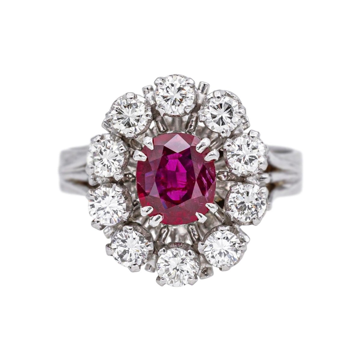 Bague Or blanc Rubis - Castafiore