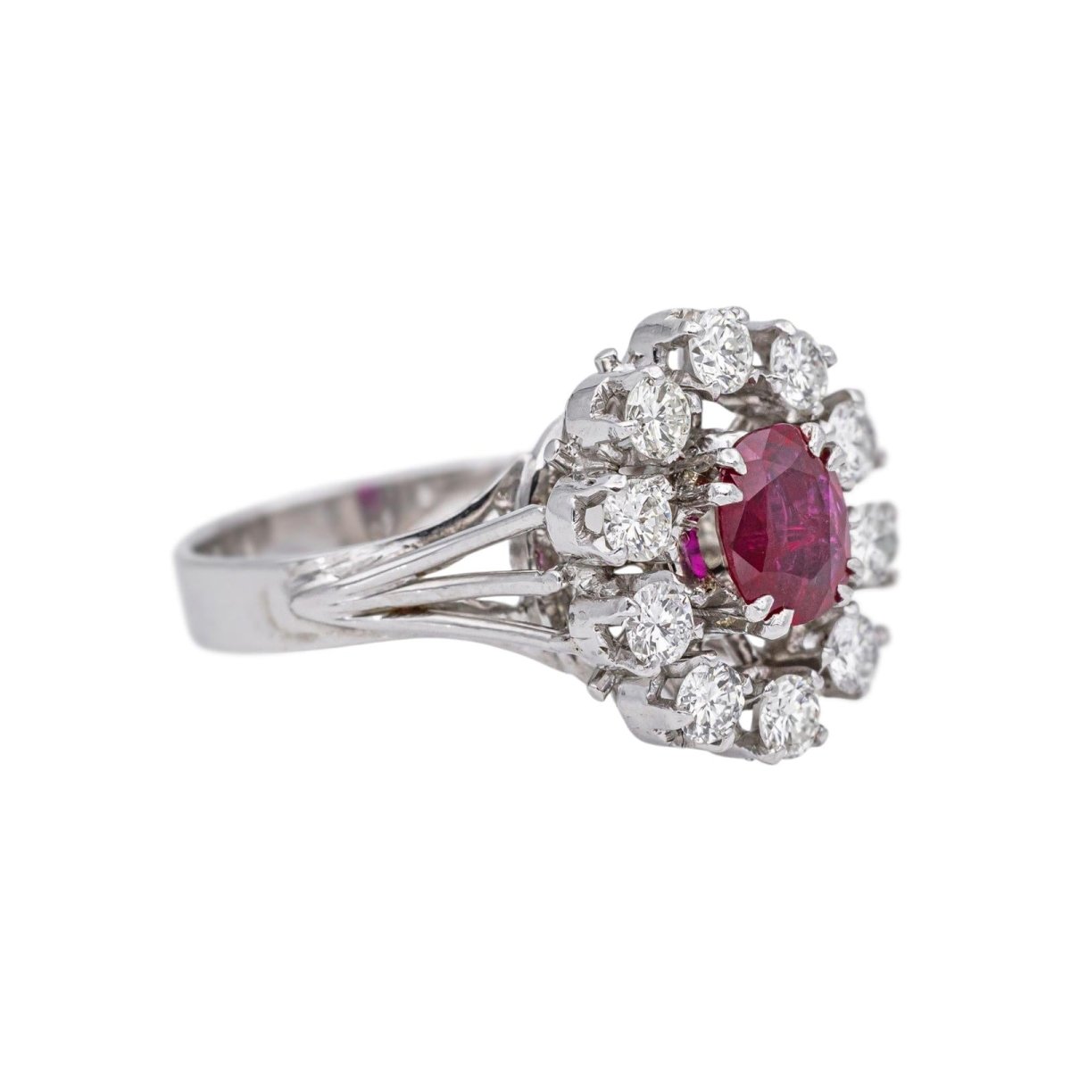 Bague Or blanc Rubis - Castafiore