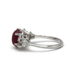 Bague - Or blanc, Rubis & Diamants - Castafiore
