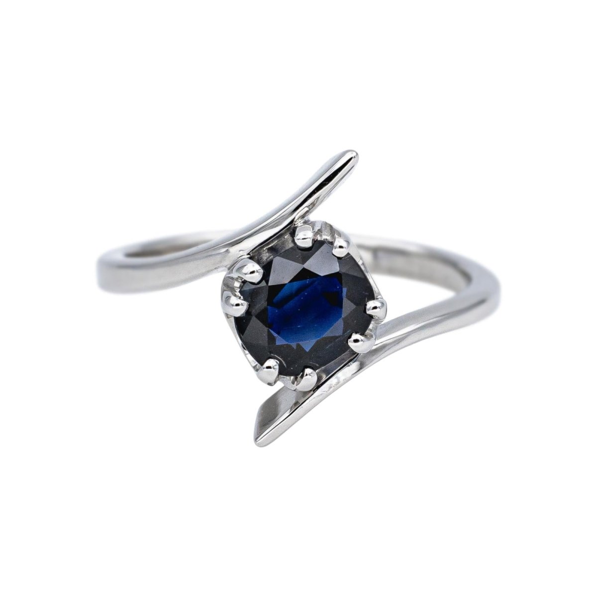 Bague Or blanc Saphir - Castafiore