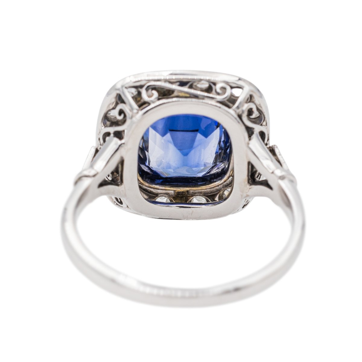 Bague Or blanc Saphir - Castafiore