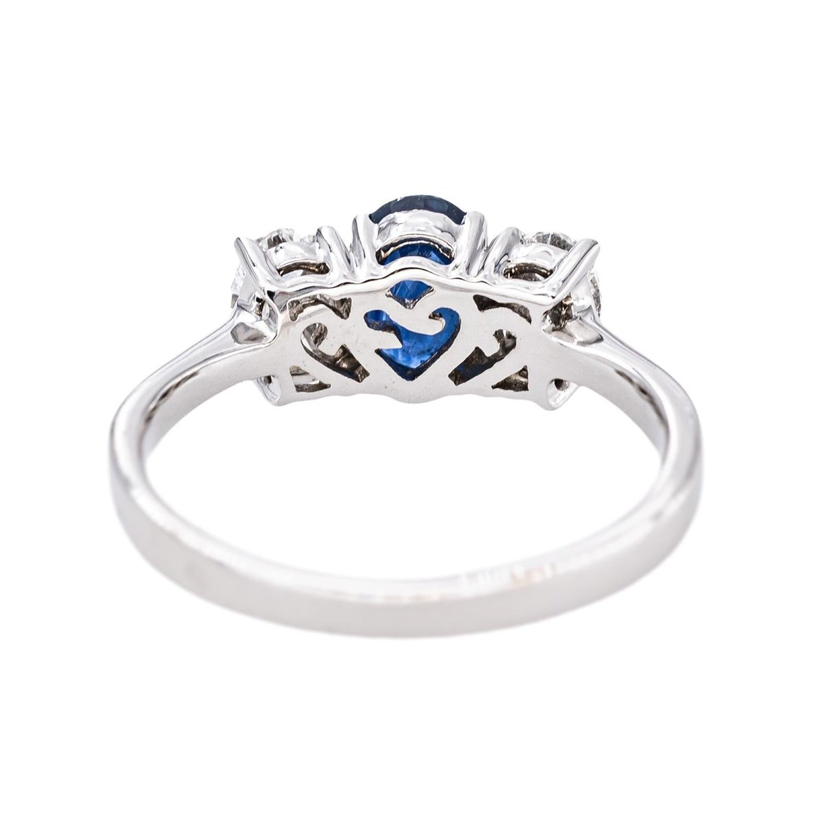 Bague Or blanc Saphir - Castafiore