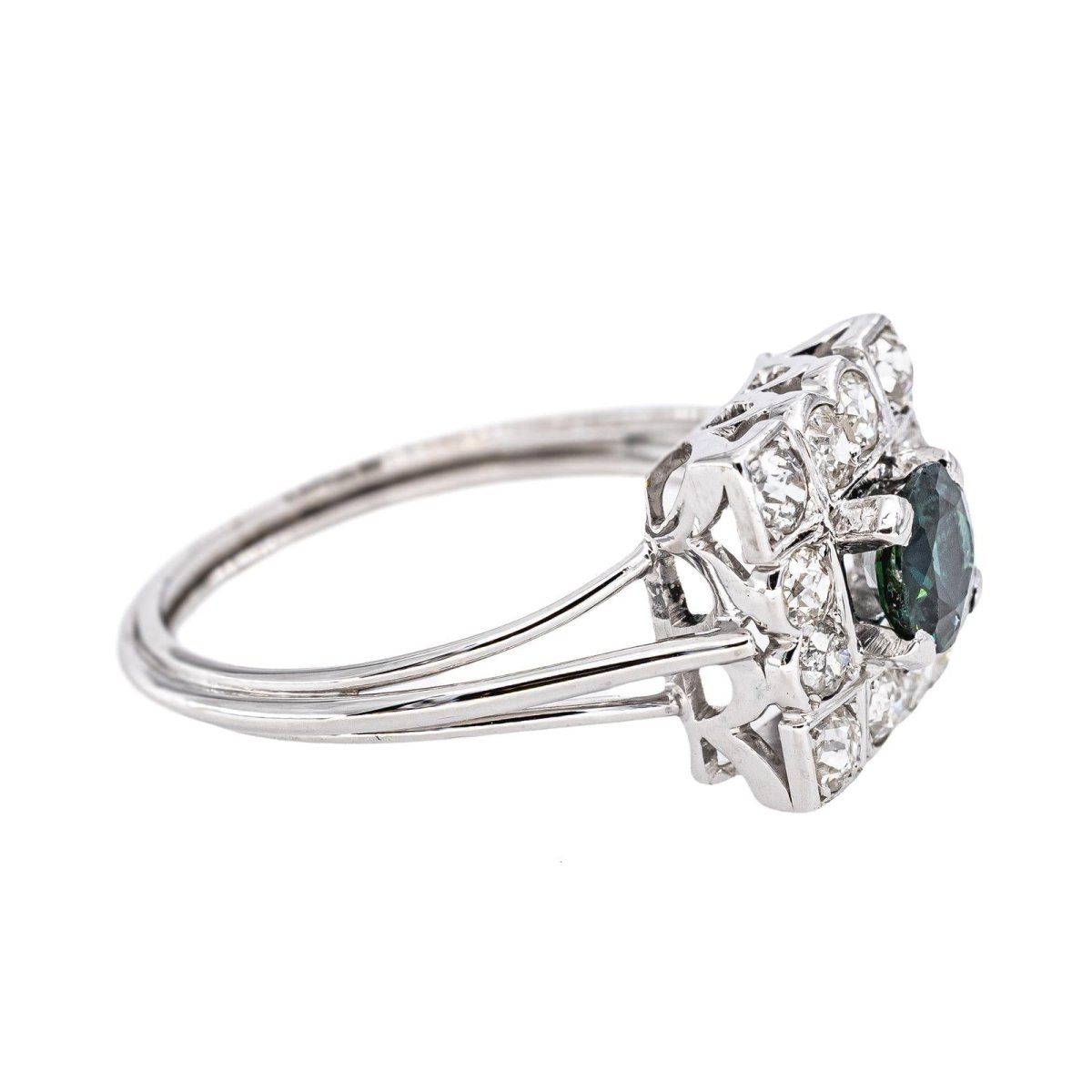 Bague Or blanc Saphir - Castafiore