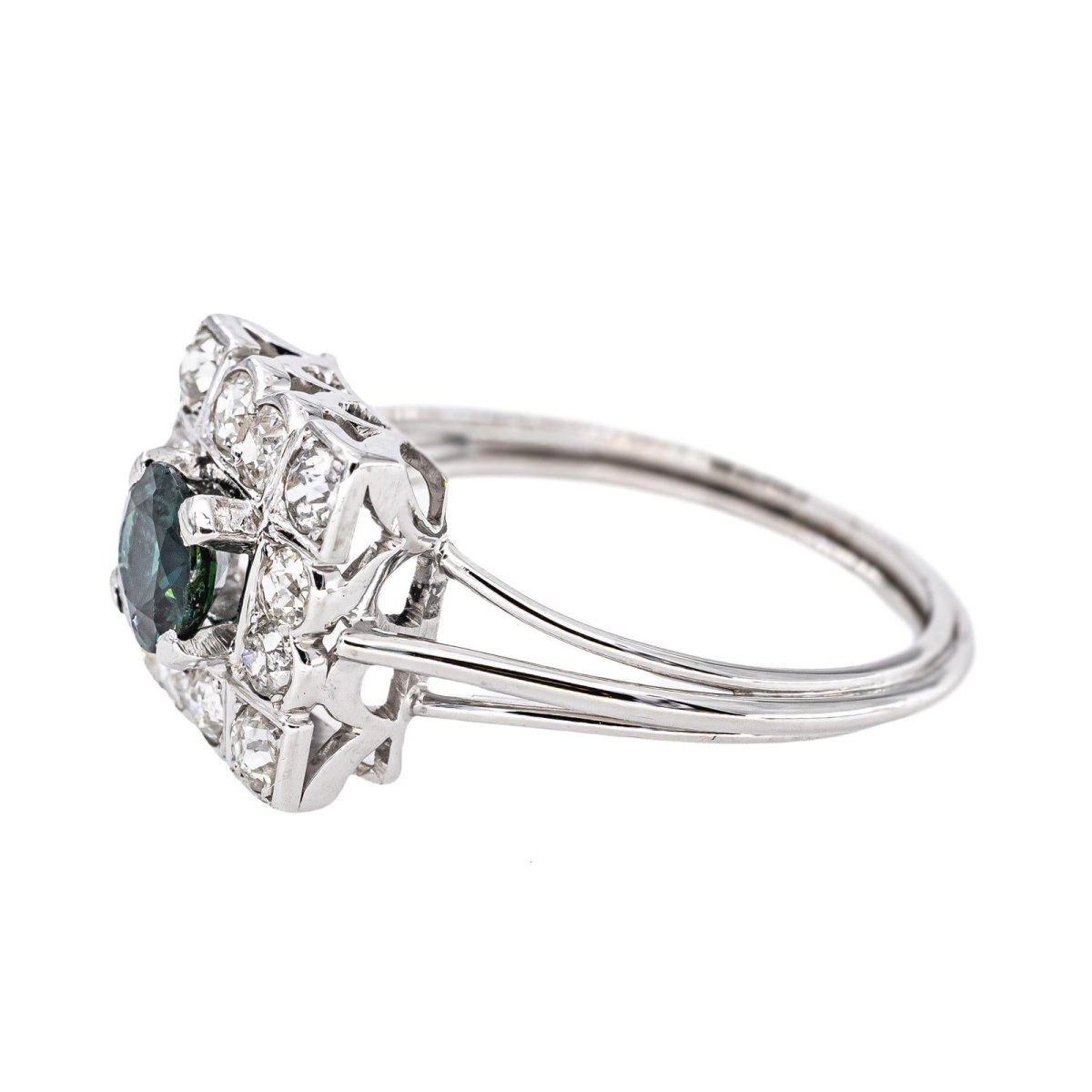 Bague Or blanc Saphir - Castafiore