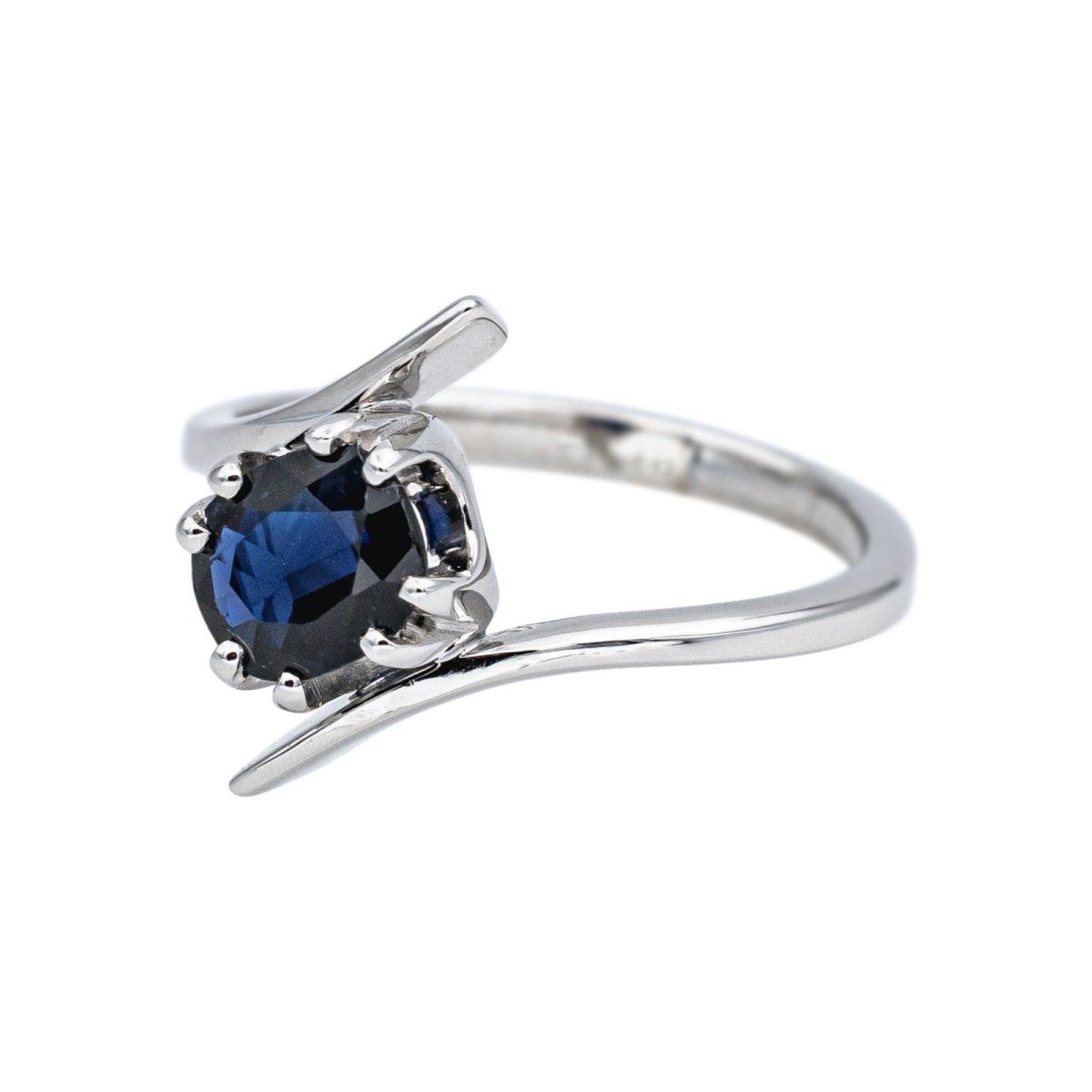 Bague Or blanc Saphir - Castafiore
