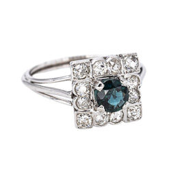 Bague Or blanc Saphir - Castafiore