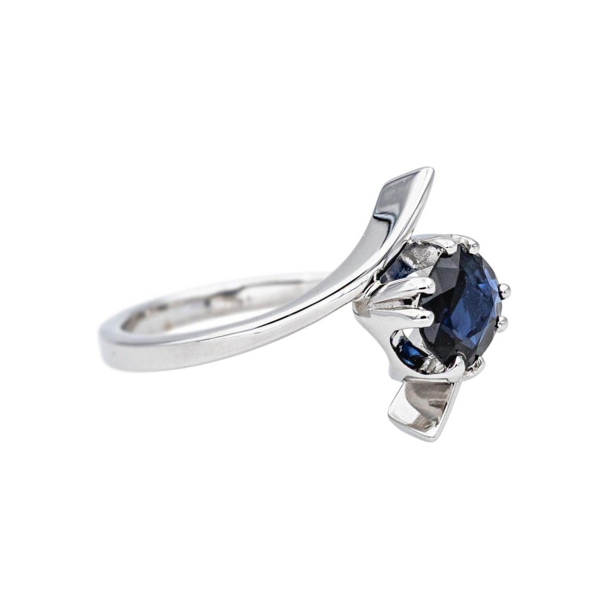 Bague Or blanc Saphir - Castafiore