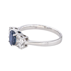 Bague Or blanc Saphir - Castafiore