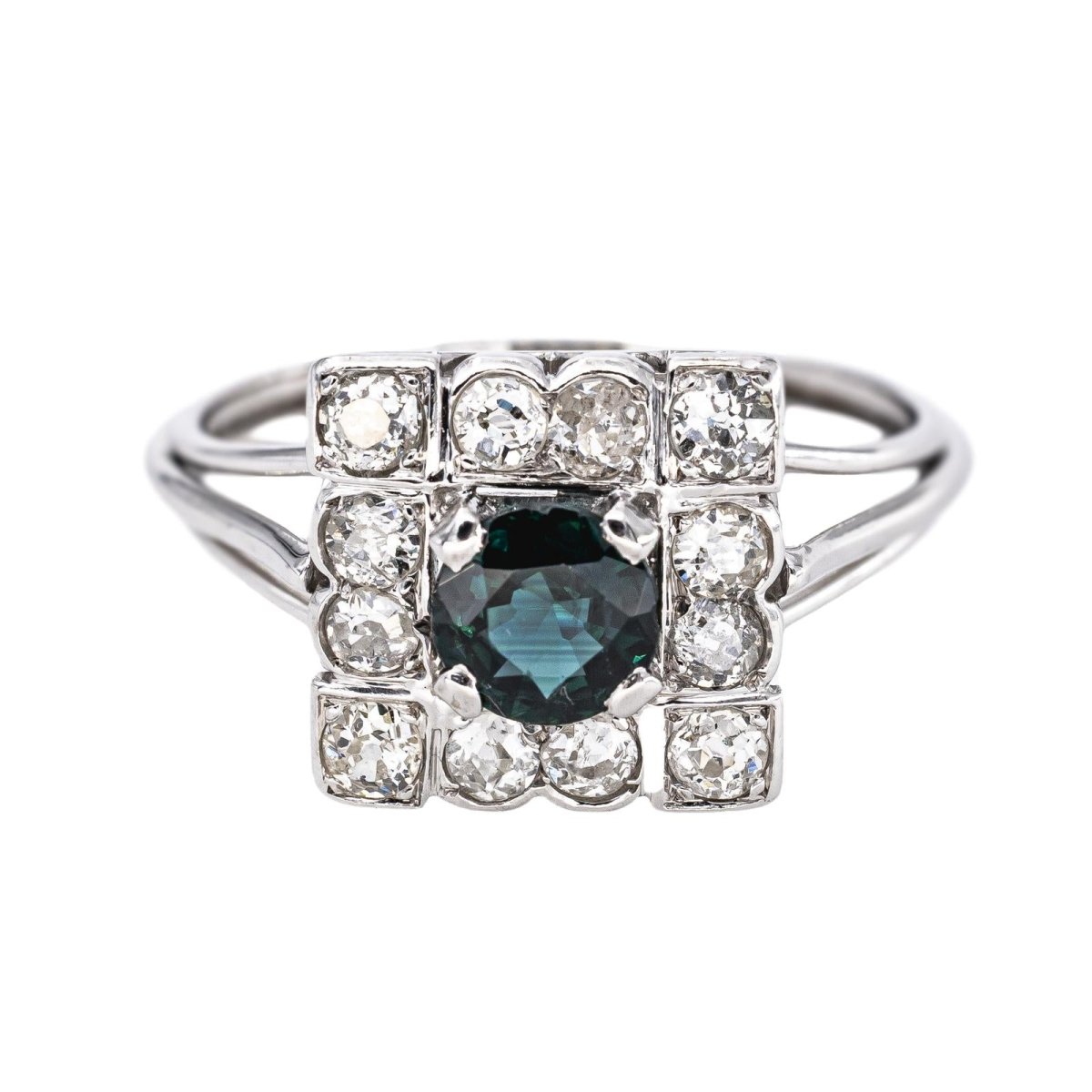 Bague Or blanc Saphir - Castafiore