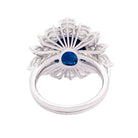 Bague or blanc, saphir et diamants - Castafiore