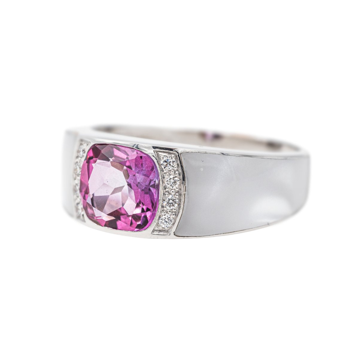 Bague Or blanc Tourmaline - Castafiore