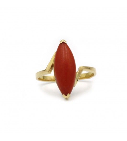 Bague - Or & Corail - Castafiore