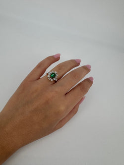 Bague - Or, diamants et émeraude - Castafiore