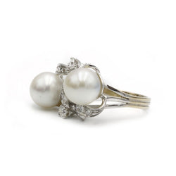 Bague - Or, diamants et perles - Castafiore