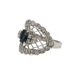 Bague - Or, diamants et saphir - Castafiore