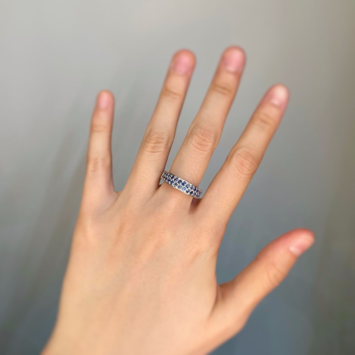 Bague - Or, Diamants et Saphirs