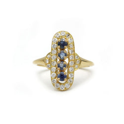 Bague - Or, diamants et saphirs - Castafiore