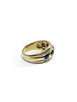 Bague Or Diamants Et Saphirs - Castafiore