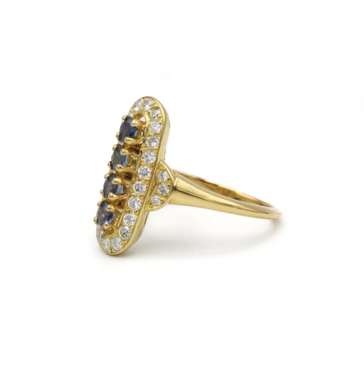 Bague - Or, diamants et saphirs - Castafiore