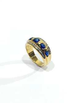 Bague Or Diamants Et Saphirs - Castafiore