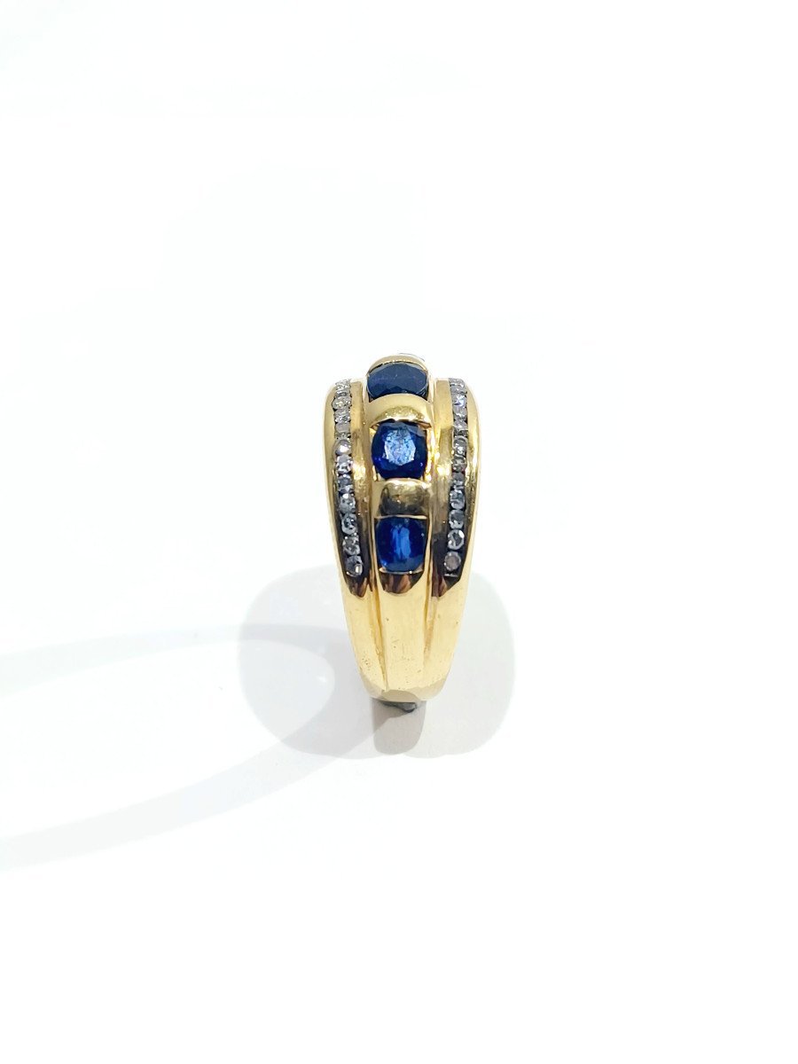 Bague Or Diamants Et Saphirs - Castafiore