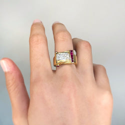 Bague - Or, Diamants & Rubis - Castafiore