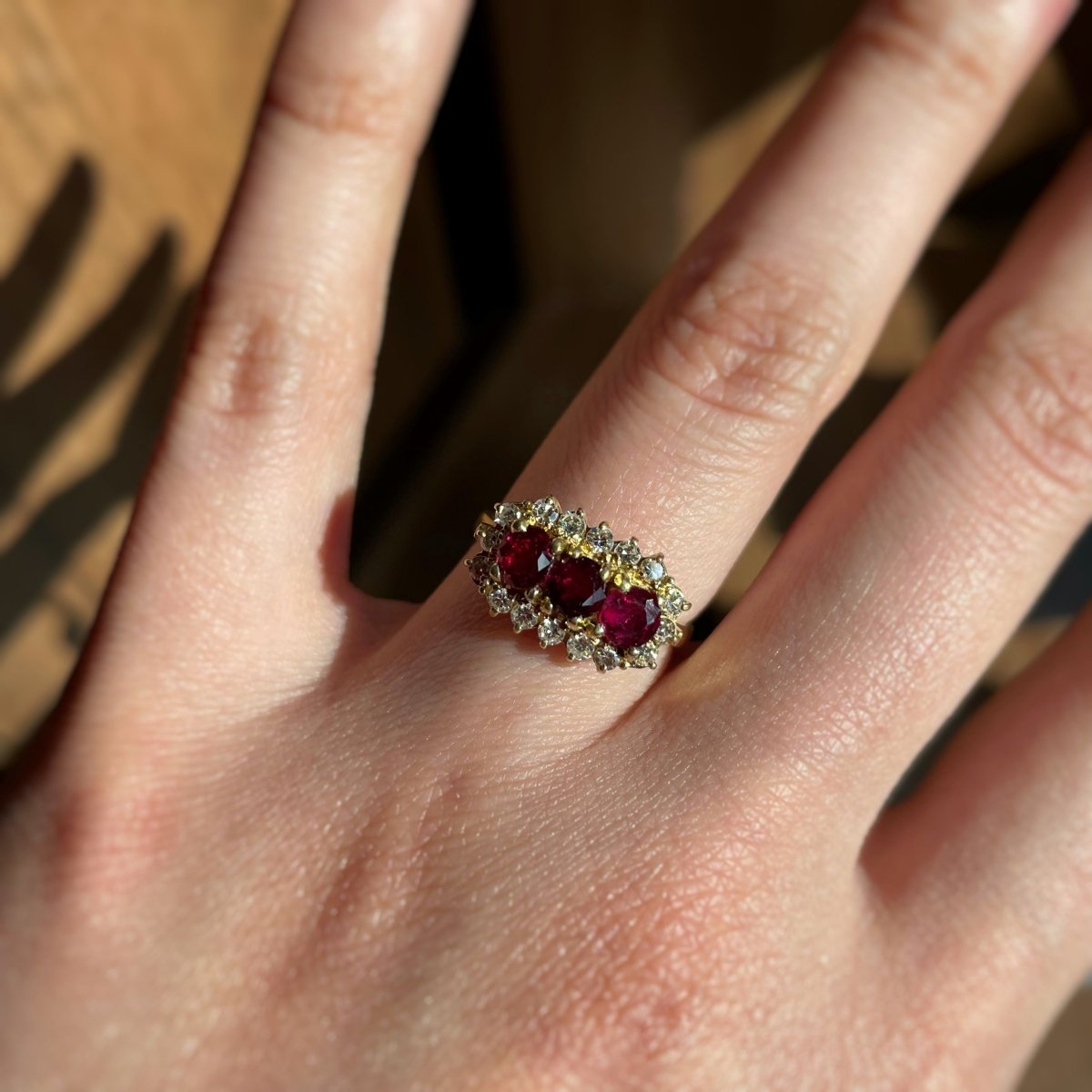 Bague - Or, Diamants & Rubis - Castafiore