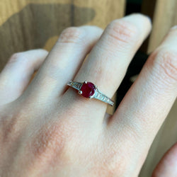 Bague - Or, Diamants & Rubis