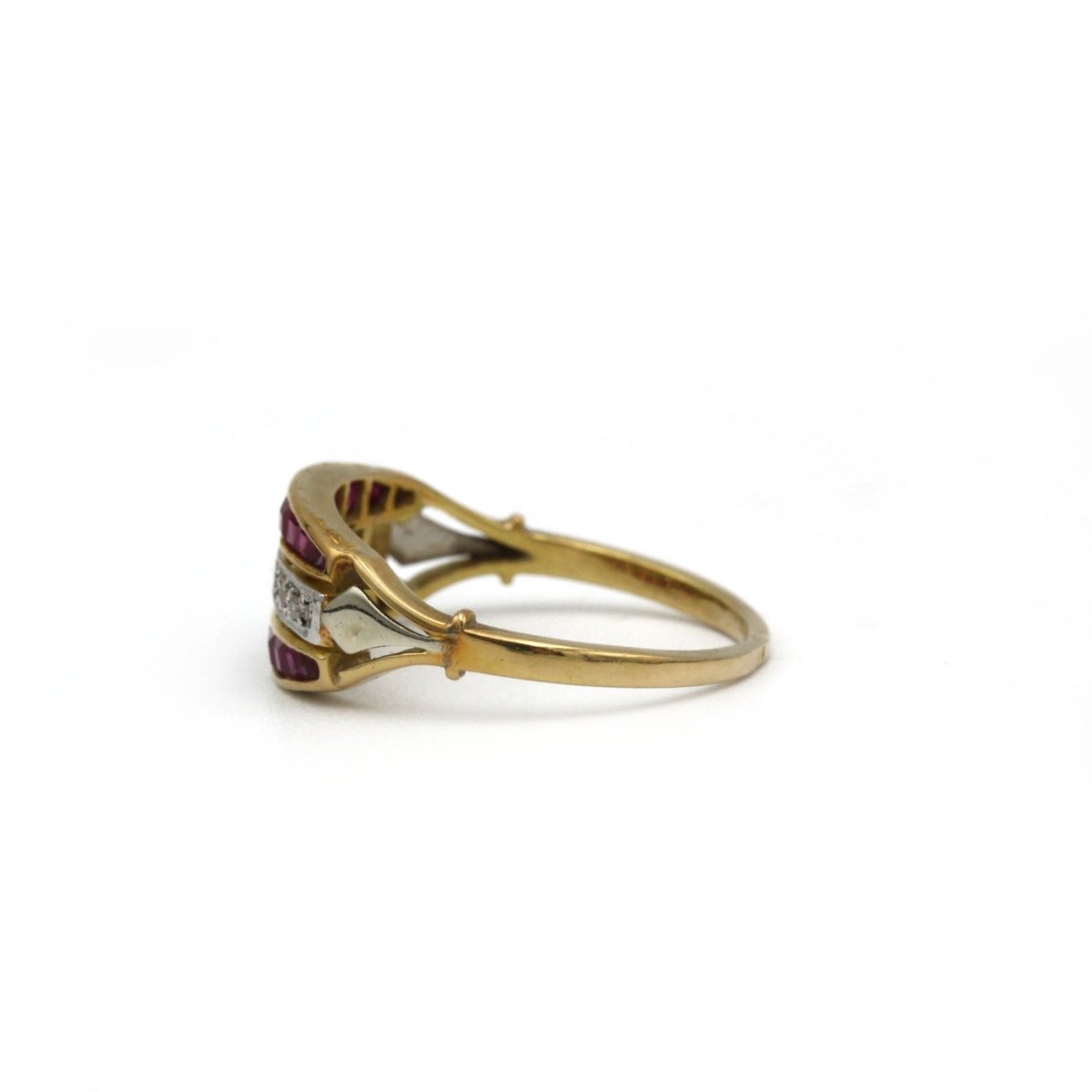 Bague - Or, Diamants & Rubis - Castafiore
