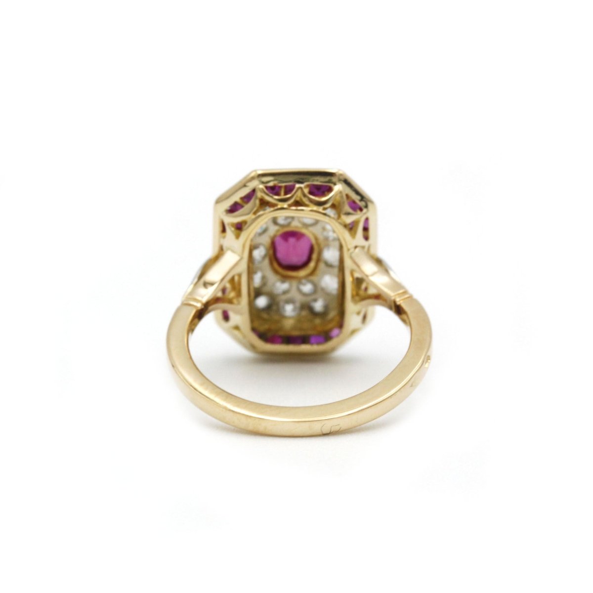 Bague - Or, Diamants, Rubis - Castafiore