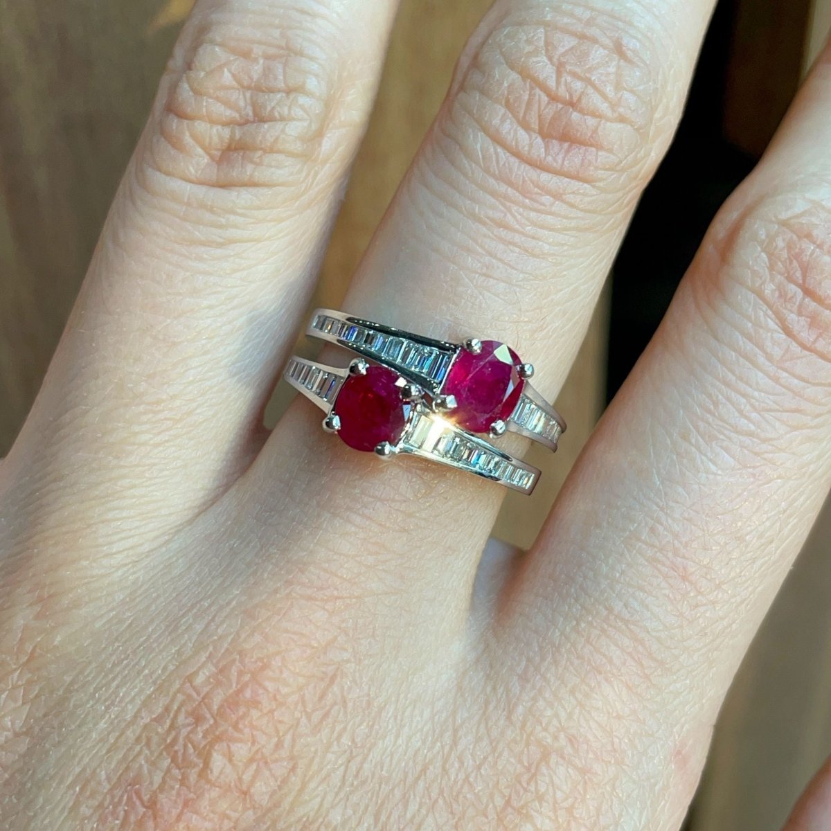 Bague - Or, Diamants & Rubis