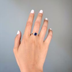 Bague - Or, Diamants & Saphir - Castafiore