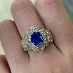 Bague - Or, Diamants & Saphir - Castafiore