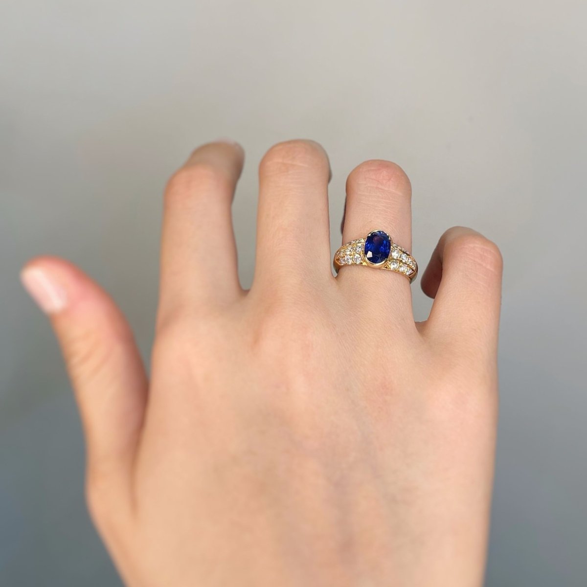 Bague - Or, Diamants & Saphir - Castafiore