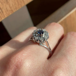 Bague - Or, Diamants & Saphir