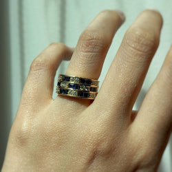 Bague - Or, Diamants & Saphirs - Castafiore