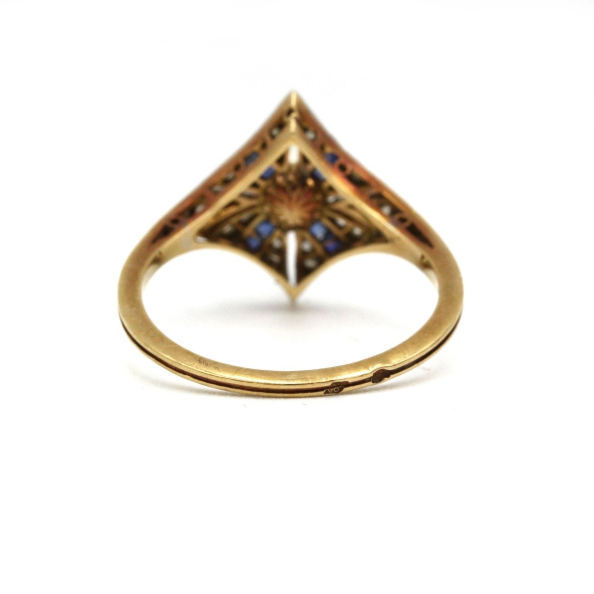 Bague - Or, Diamants, Saphirs & Perle - Castafiore