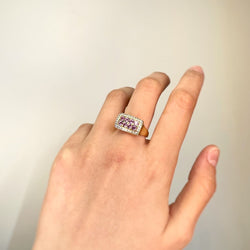 Bague - Or, Diamants & Saphirs roses - Castafiore