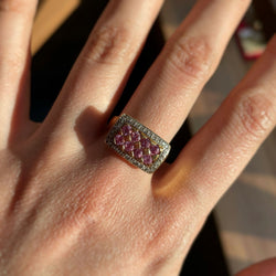 Bague - Or, Diamants & Saphirs roses - Castafiore