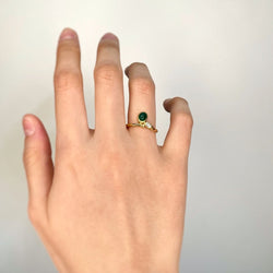 Bague - Or, Emeraude & Diamant - Castafiore