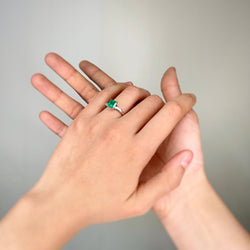 Bague - Or, émeraude & diamants - Castafiore