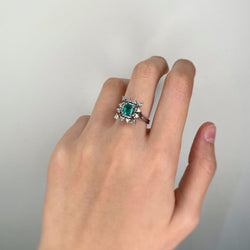 Bague - Or, émeraude & diamants