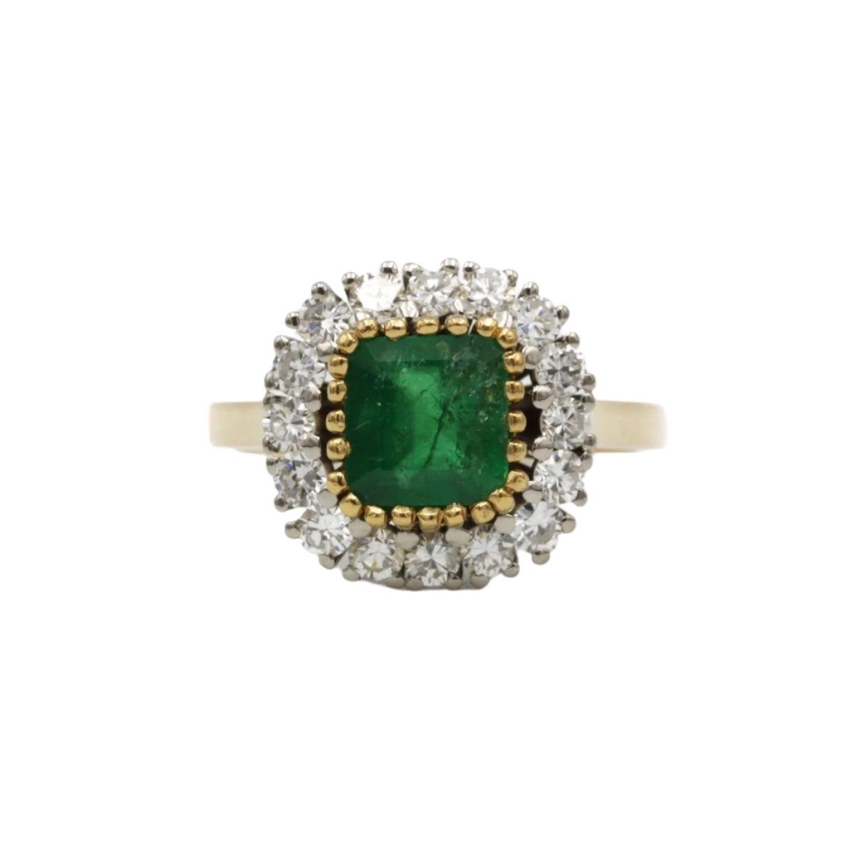 Bague - Or, Emeraude & Diamants - Castafiore