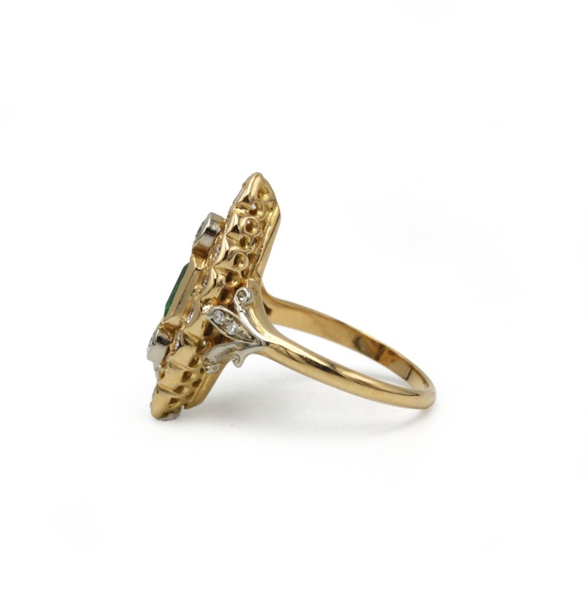 Bague - Or, Emeraude et Diamants - Castafiore