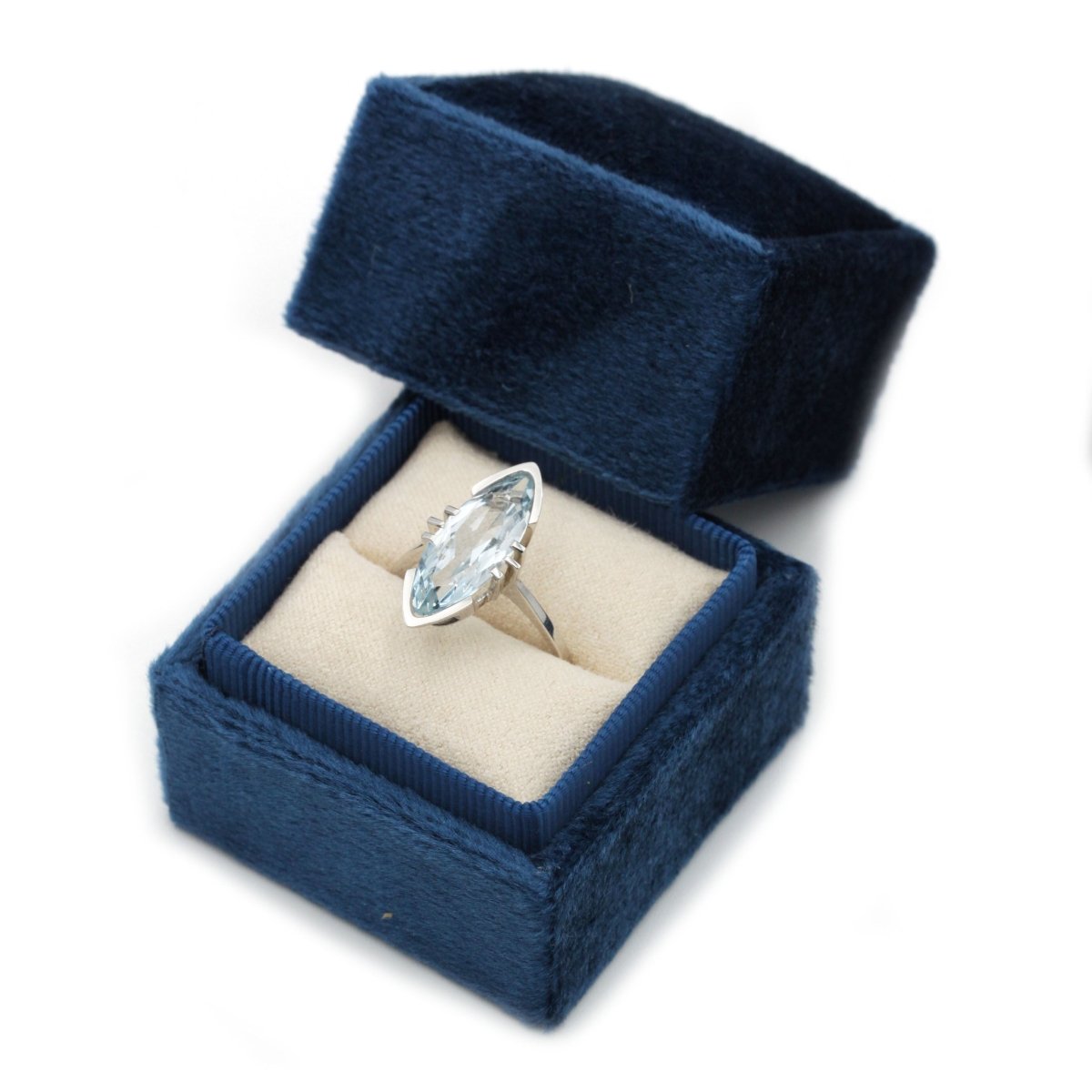 Bague - Or et Aigue - Marine - Castafiore