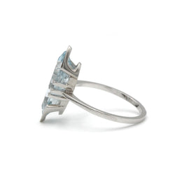 Bague - Or et Aigue - Marine - Castafiore