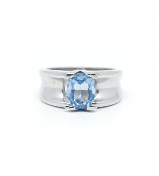 Bague - Or et Topaze bleue - Castafiore